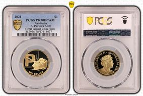2021 $1 P- Pavlova AlBr Great Aussie Coin Hunt PR70DCAM