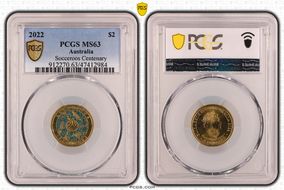 2022 $2 Socceroos Centenary MS63