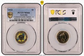 2022 $2 Commonwealth Games - A Colorized MS66