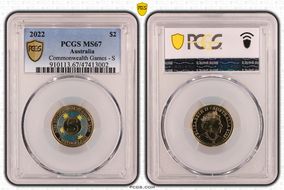 2022 $2 Commonwealth Games - S Colorized MS67