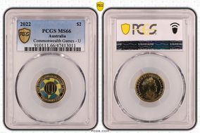 2022 $2 Commonwealth Games - U Colorized MS66