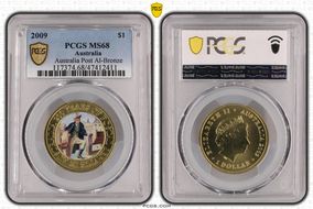 2009 $1 Australia Post Al-Bronze MS68