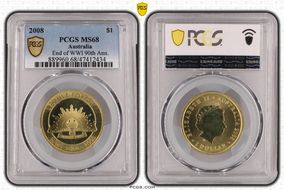 2008-P $1 End of WWI 90th Ann. MS68