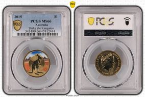 2015 $1 Shake the Kangaroo MS66
