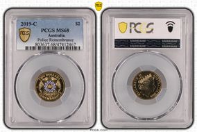 2019-C $2 Police Remembrance Colorized MS68