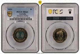 2021 $1 Donation Dollar Colorized MS63