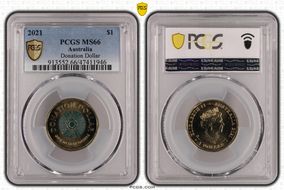 2021 $1 Donation Dollar Colorized MS66