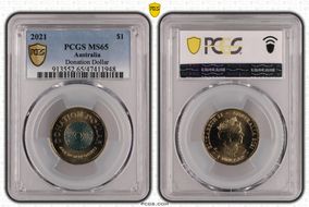 2021 $1 Donation Dollar Colorized MS65