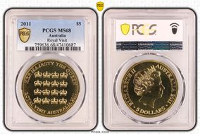 2011 $5 Royal Visit MS68