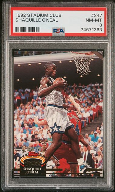 '92 Draft Pick Topps Stadium Club Rookie Shaquille O’Neal #247 Basketball  Card