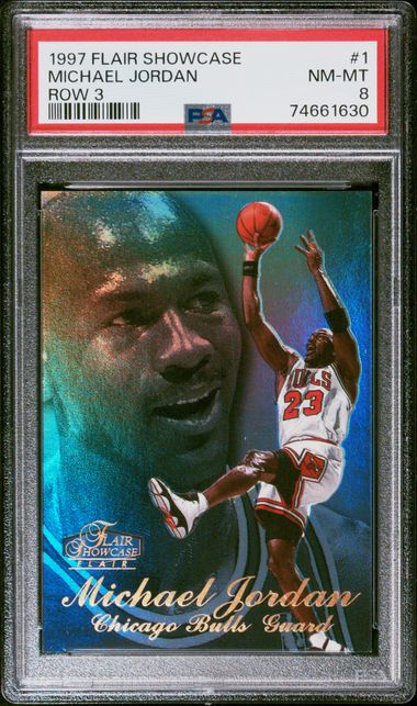 1997 Flair Showcase, Row 3, Michael Jordan #1, PSA 9 mint