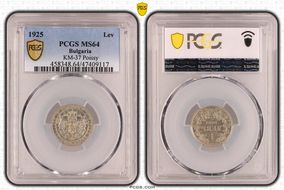 1925 Lev KM-37 Poissy MS64