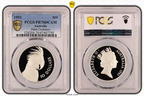 1993 $10 Palm Cockatoo PR70DCAM