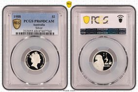 1988 $2 Silver PR69DCAM