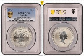 1997 $10 Opera House Matte PR70