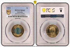 2021 $1 Donation Dollar Colorized MS63