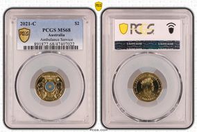 2021-C $2 Ambulance Service Colorized MS68