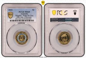 2021 $2 Wiggles - Wags the Dog 30th Ann. Colorized MS65