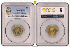 2022 $2 Socceroos Centenary MS62