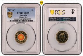 2022-C $2 Honey Bee Colorized MS68