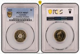 2022 $2 Frontline Workers Colorized MS67