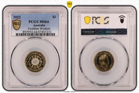 2022 $2 Frontline Workers Colorized MS64