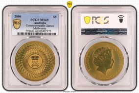 2006 $5 Commonwealth Games Melbourne MS69