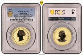 2019 $1 Queen Victoria 200th Ann Postal Numismatic Cover MS70