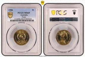 1986 $1 Peace MS69