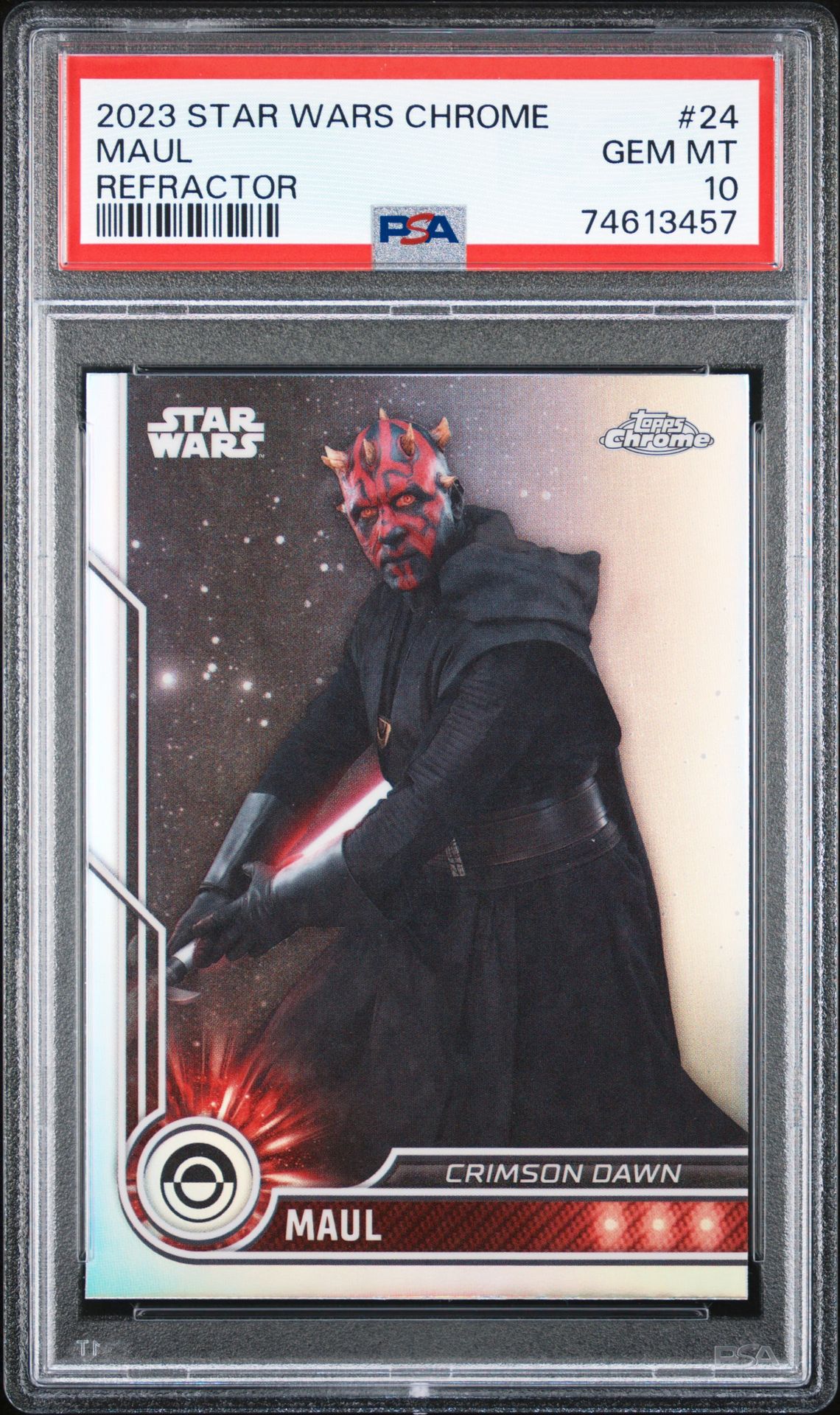2023 Topps TOPPS CHROME STAR WARS REFRACTOR #24 Maul front