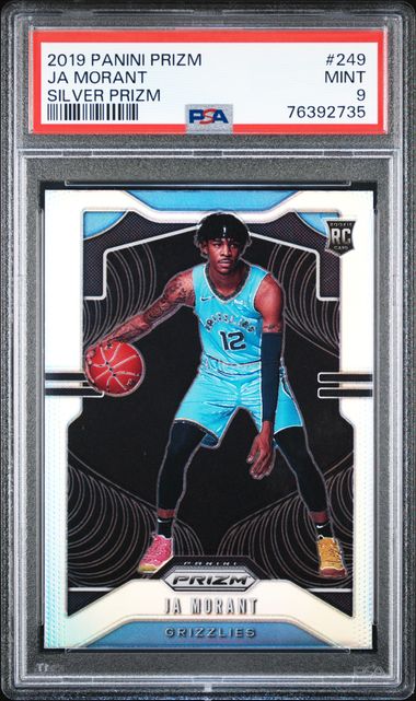 2019-20 Panini Prizm Silver Prizm #249 Ja Morant Rookie Card – PSA