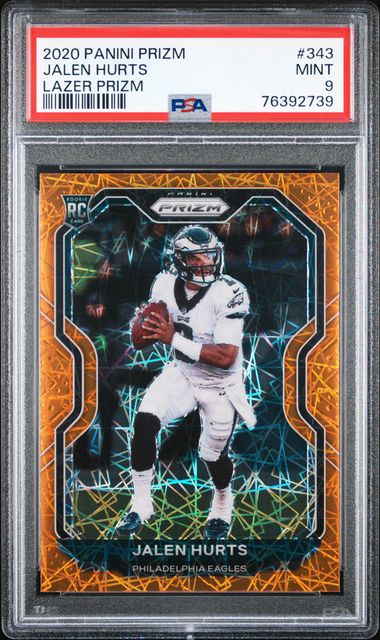 Jalen Hurts 2020 Panini Prizm Prizms Pink #343 (PSA 10)