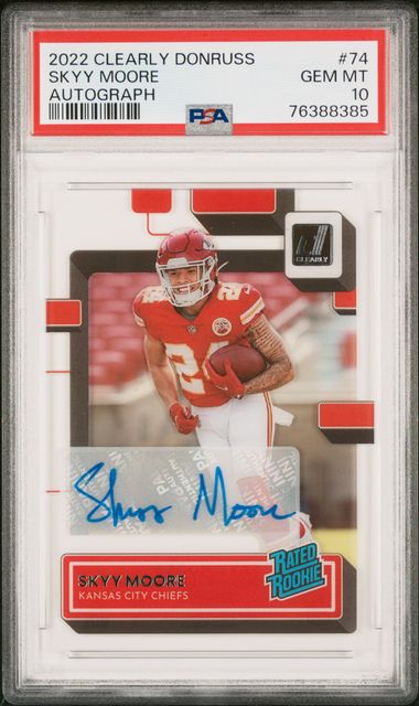 Skyy Moore 2022 Donruss Football: Rated Rookie Card No. 324 KC Chiefs