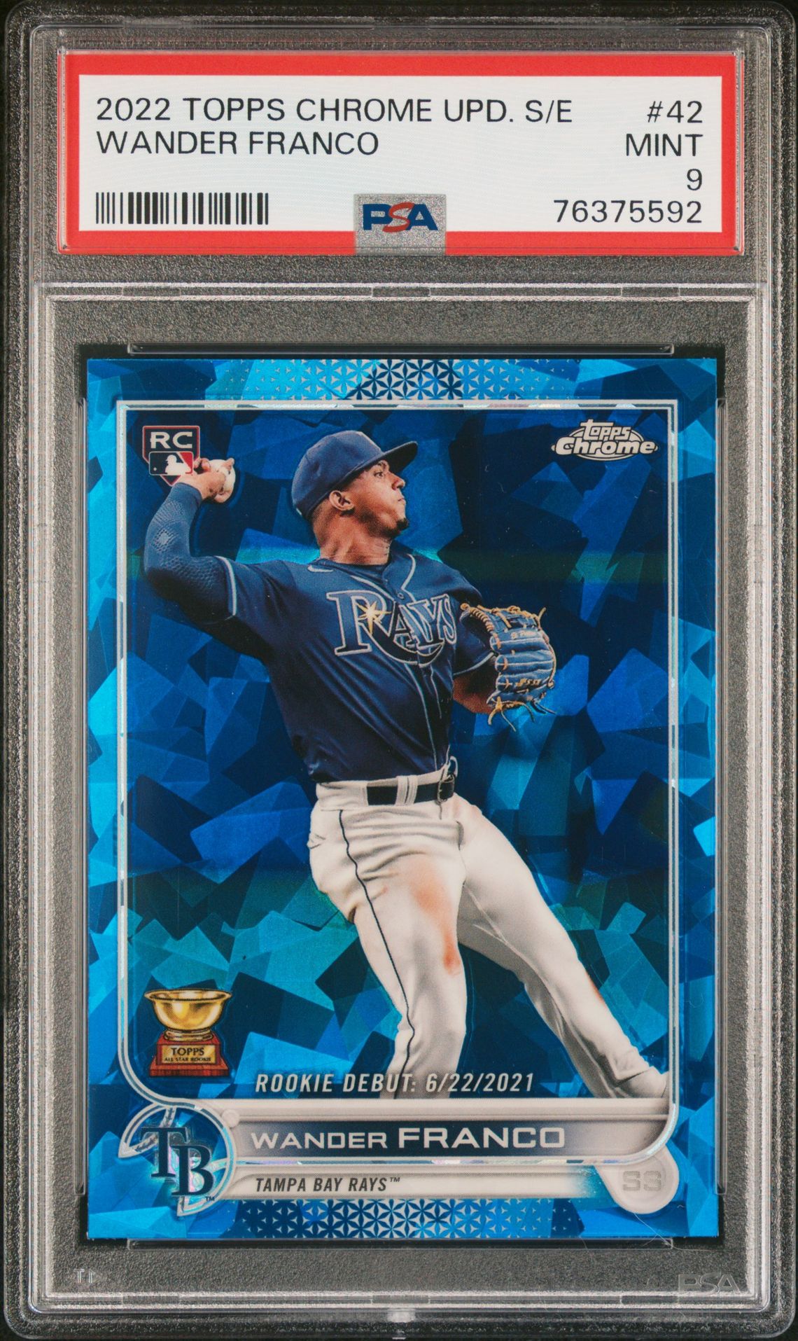 2022 Topps Chrome TOPPS CHROME UPDATE SAPPHIRE EDITION #42 Wander Franco front