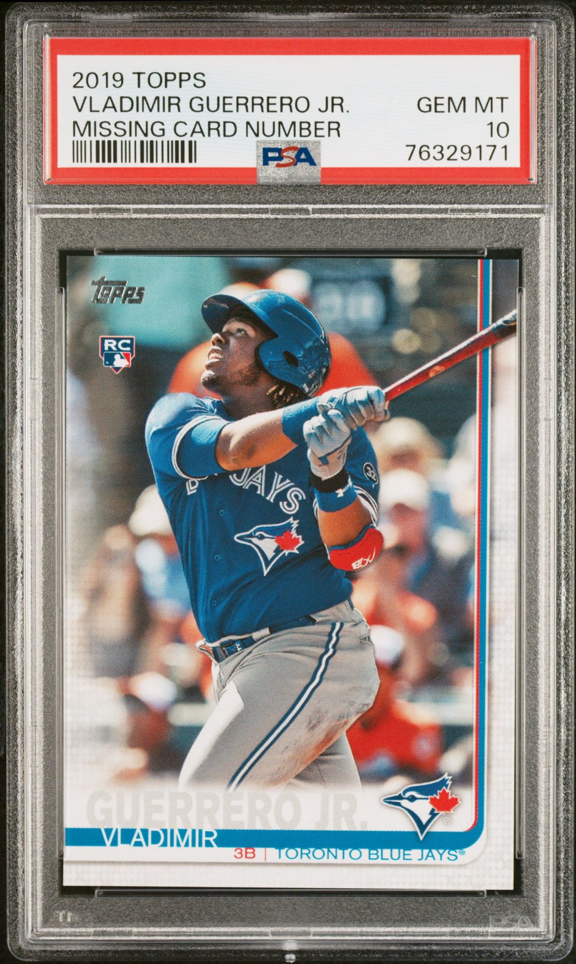 2019 Topps TOPPS MISSING CARD NUMBER Vladimir Guerrero Jr. front