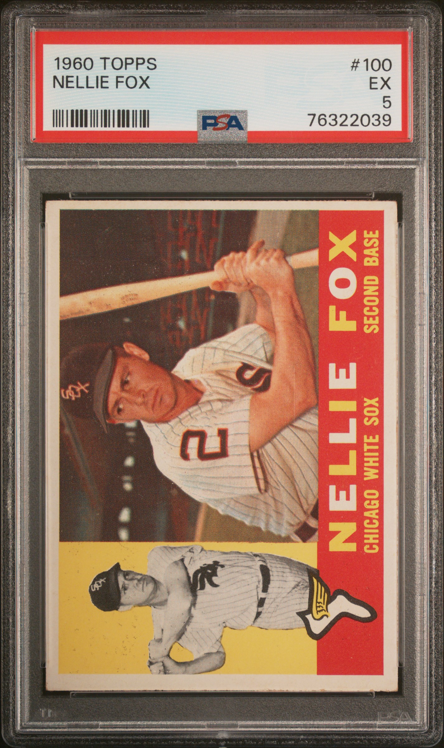 1960 Topps #100 Nellie Fox – PSA EX 5