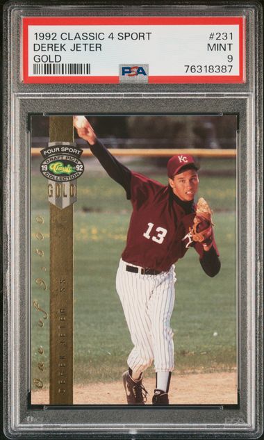 1992 Classic 4 Sport #231 Derek Jeter Rookie Card - PSA NM 7 on Goldin  Auctions