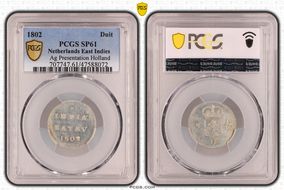 1802 Duit KM-76b Ag Presentation Holland SP61
