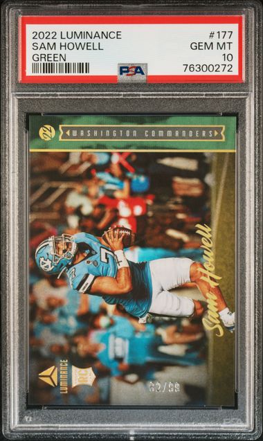 2022 Panini Luminance Sam Howell #177 (Green) Gem Mt 10 front