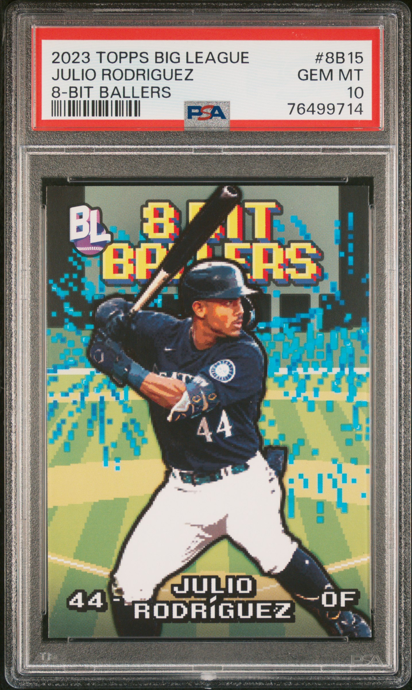 2023 Topps Big League 8-Bit Ballers Julio Rodriguez #8B15 (8-Bit Ballers) Gem Mt 10 front