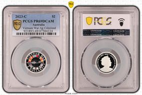 2023-C $2 Vietnam War Colorized  Ag PR69DCAM