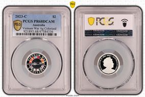 2023-C $2 Vietnam War Colorized  Ag PR68DCAM
