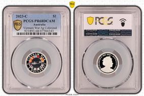 2023-C $2 Vietnam War Colorized  Ag PR68DCAM