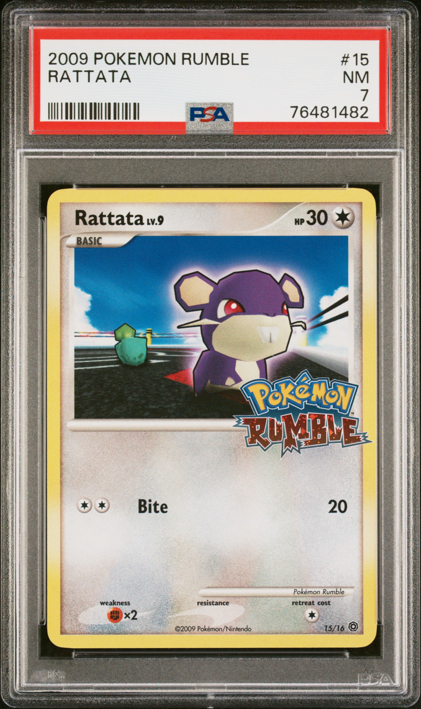 2009 Pokemon Rumble 15 Rattata – PSA NM 7