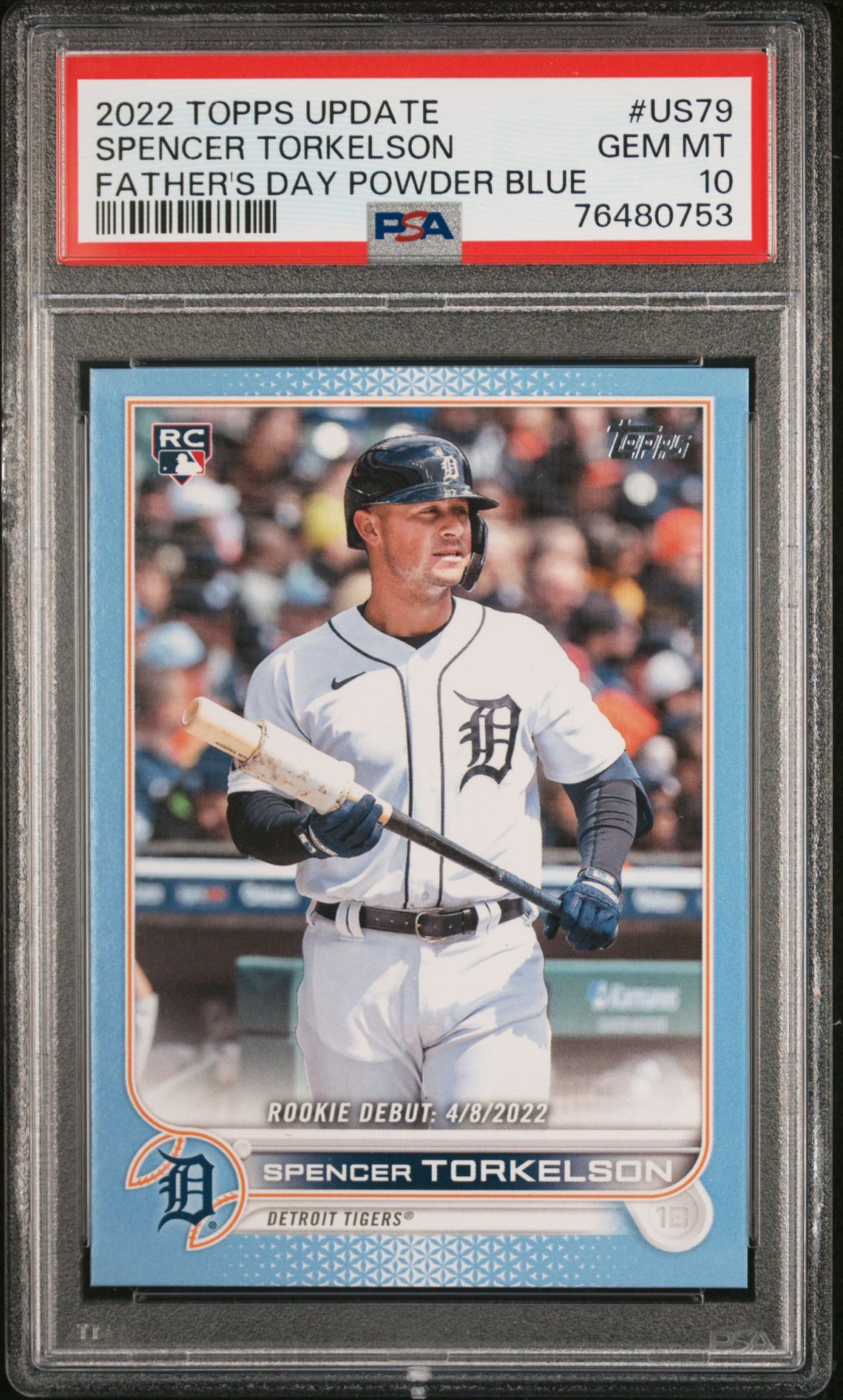 2022 Topps TOPPS UPDATE FATHER'S DAY POWDER BLUE #US79 Spencer Torkelson front