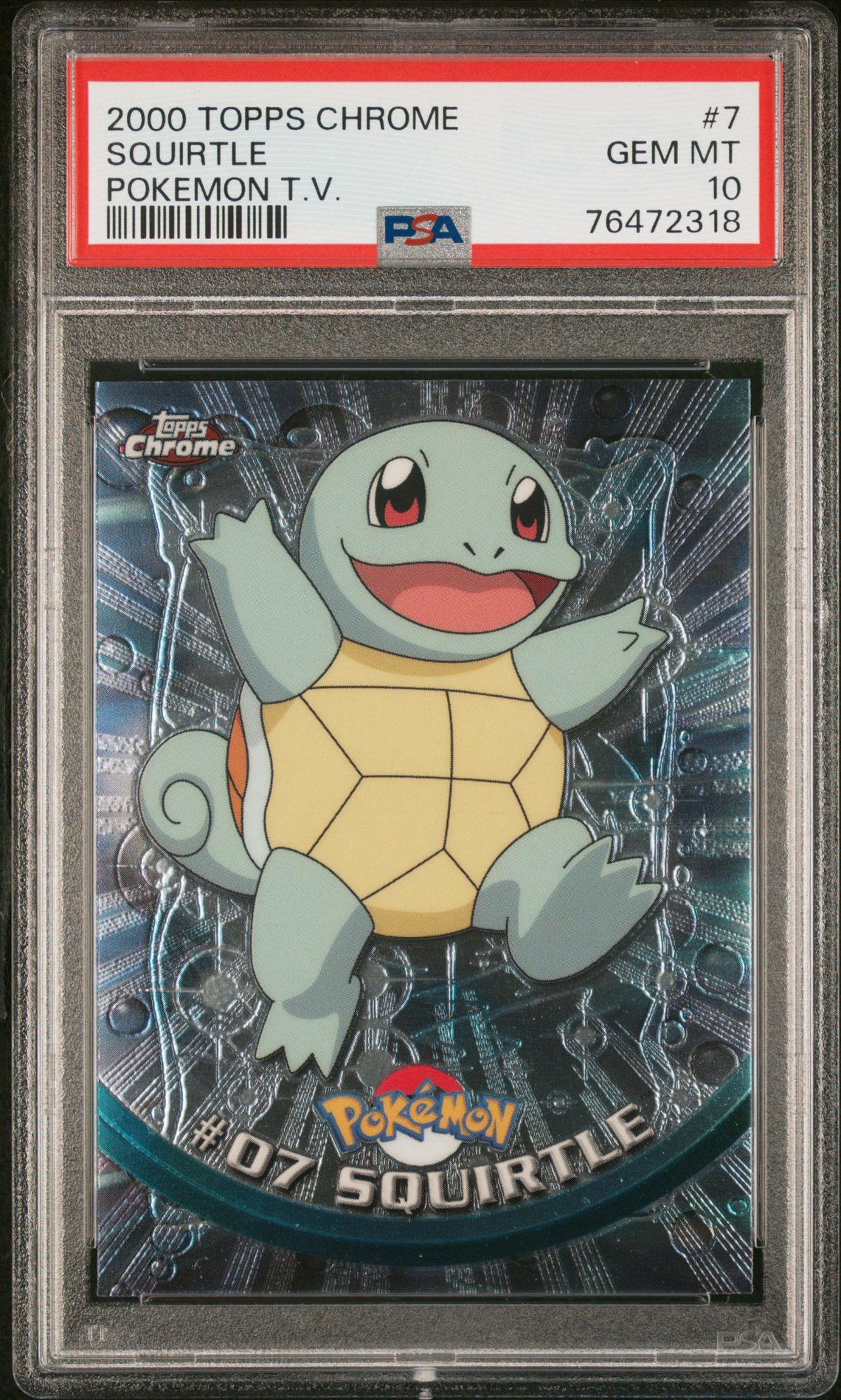 2000 Topps TOPPS CHROME POKEMON T.V. #7 Squirtle front