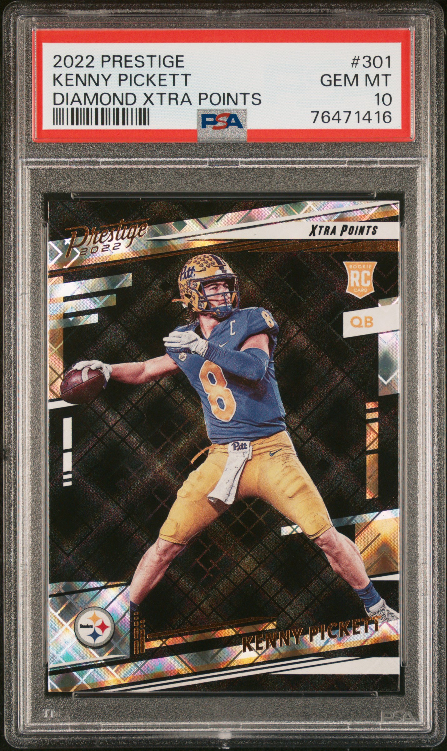 2022 Panini Prestige Diamond Xtra Points #301 Kenny Pickett Rookie Card – PSA GEM MT 10