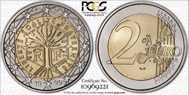 1999 € 2 MS67