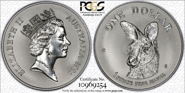 1995-C $1 Kangaroo RE Ag MS69