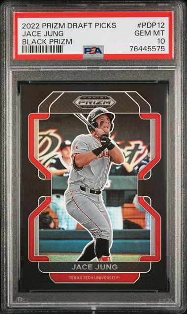 2022 Panini Prizm Draft Picks Jace Jung #Pdp12 (Black Prizm) Gem Mt 10 front